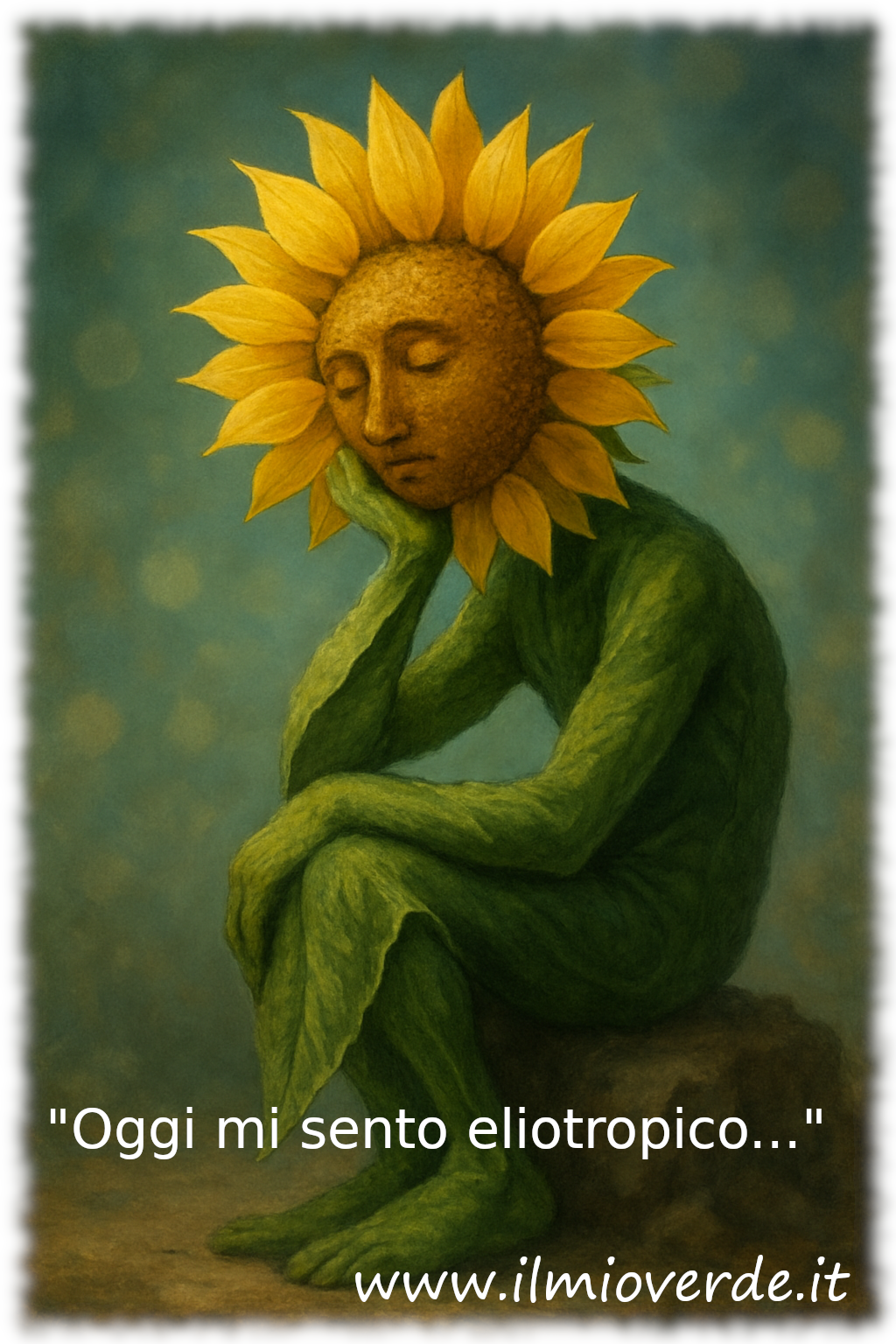 Girasole che pensa: “Oggi mi sento heliotropico...”